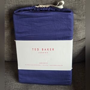 Ted Baker London Navy Blue Queen Sheet Set